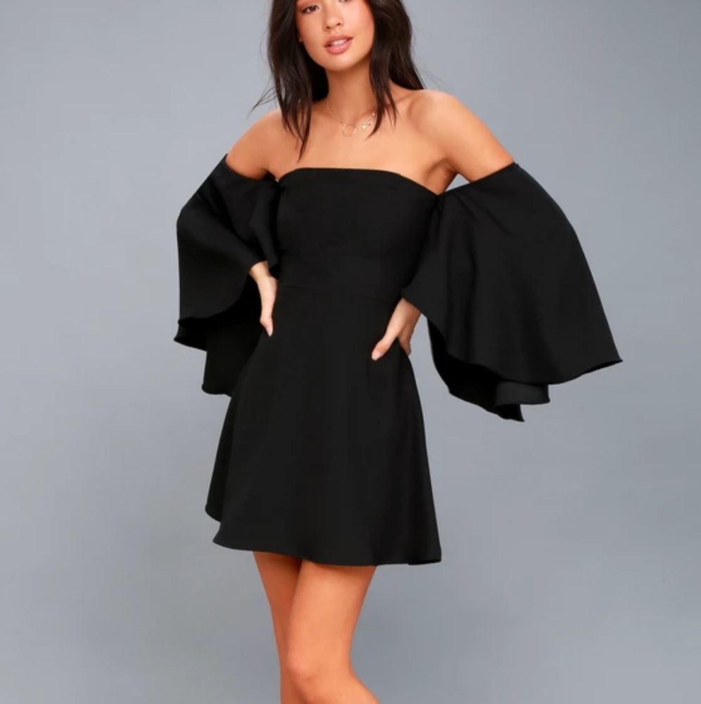 Lulu's bell sleeve skater dress